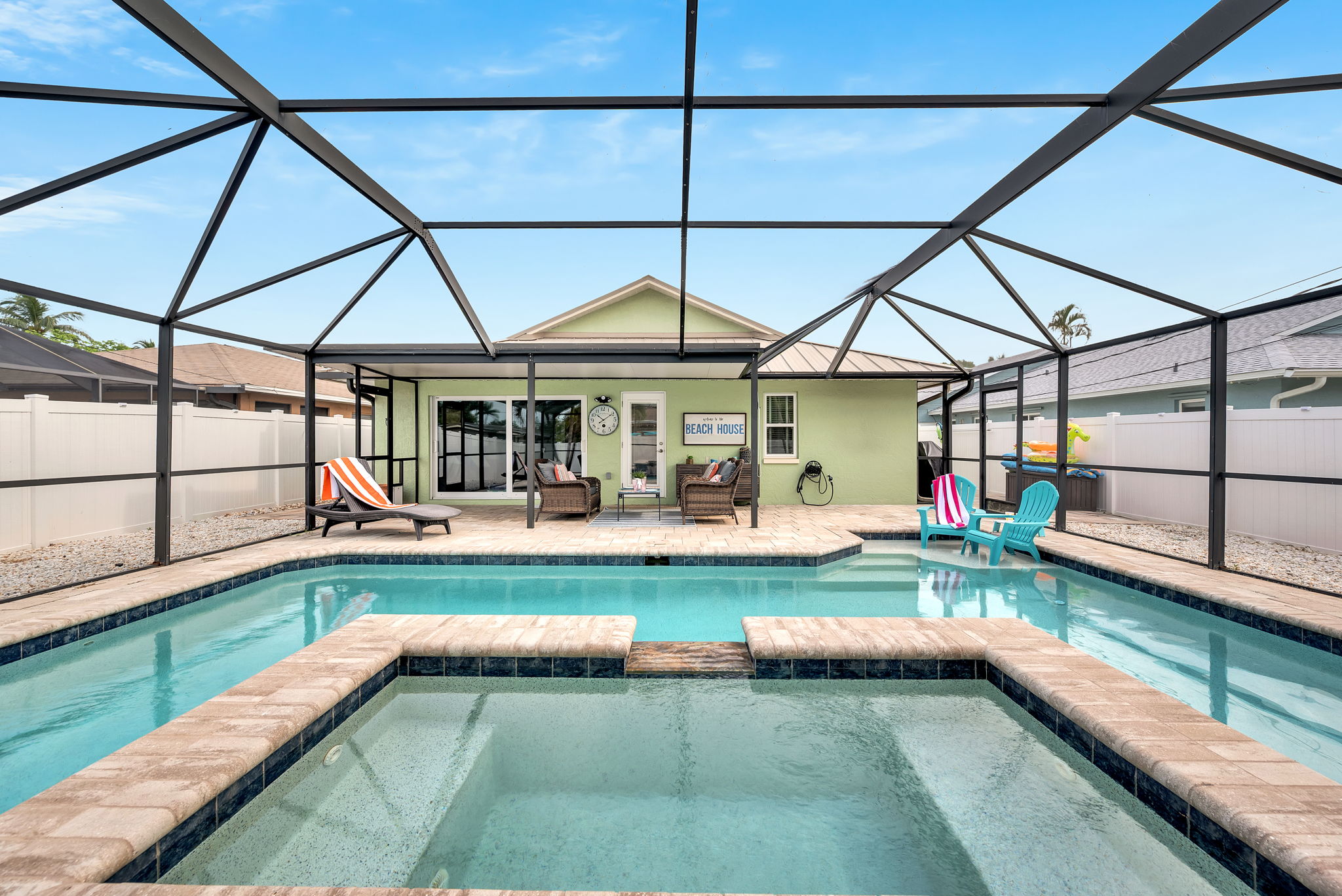 Second view of the pool and spa