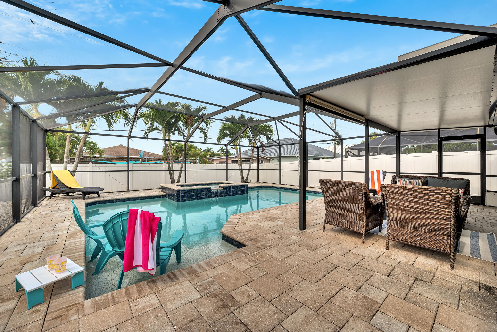 Third view of the pool and spa